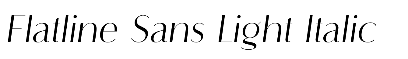 Flatline Sans Light Italic